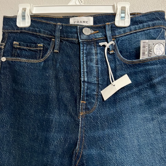 NWT Frame LeSylvie High Rise Straight Fit Button Fly Jeans Size 26 - Picture 4 of 14